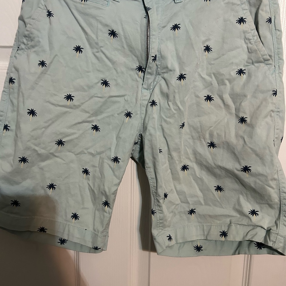 Free Planet Light Blue‎ Palm Print Shorts